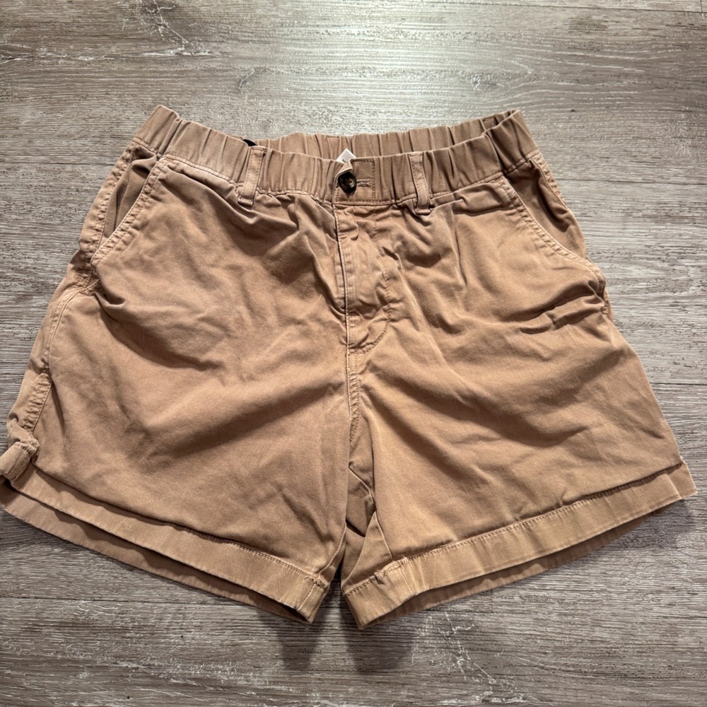 Bearbottom Shorts Mens M Beige Cotton Stretch 5.5 Inseam Summer Casual Preppy